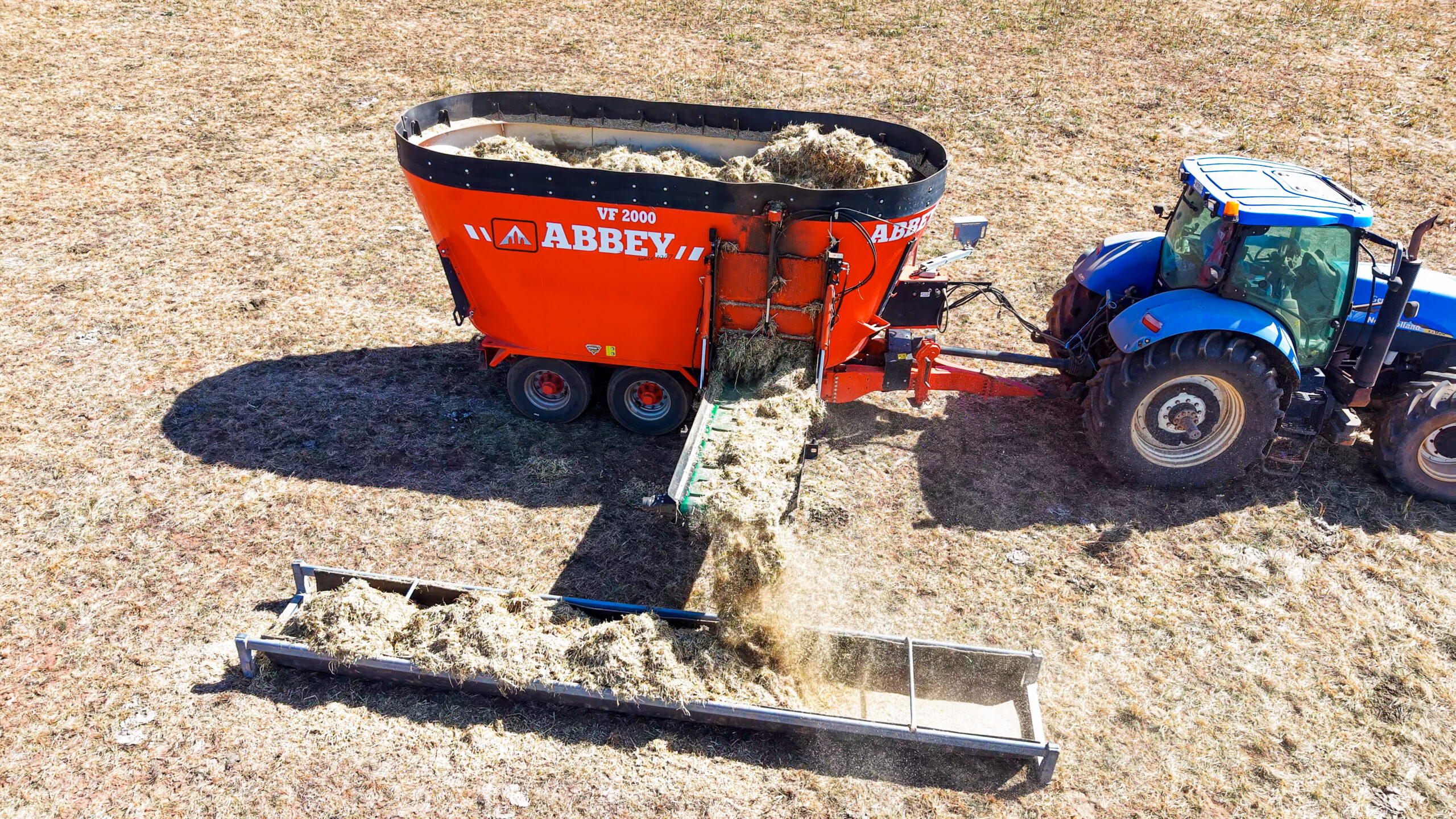 Feeding out Abbey mixer wgaon