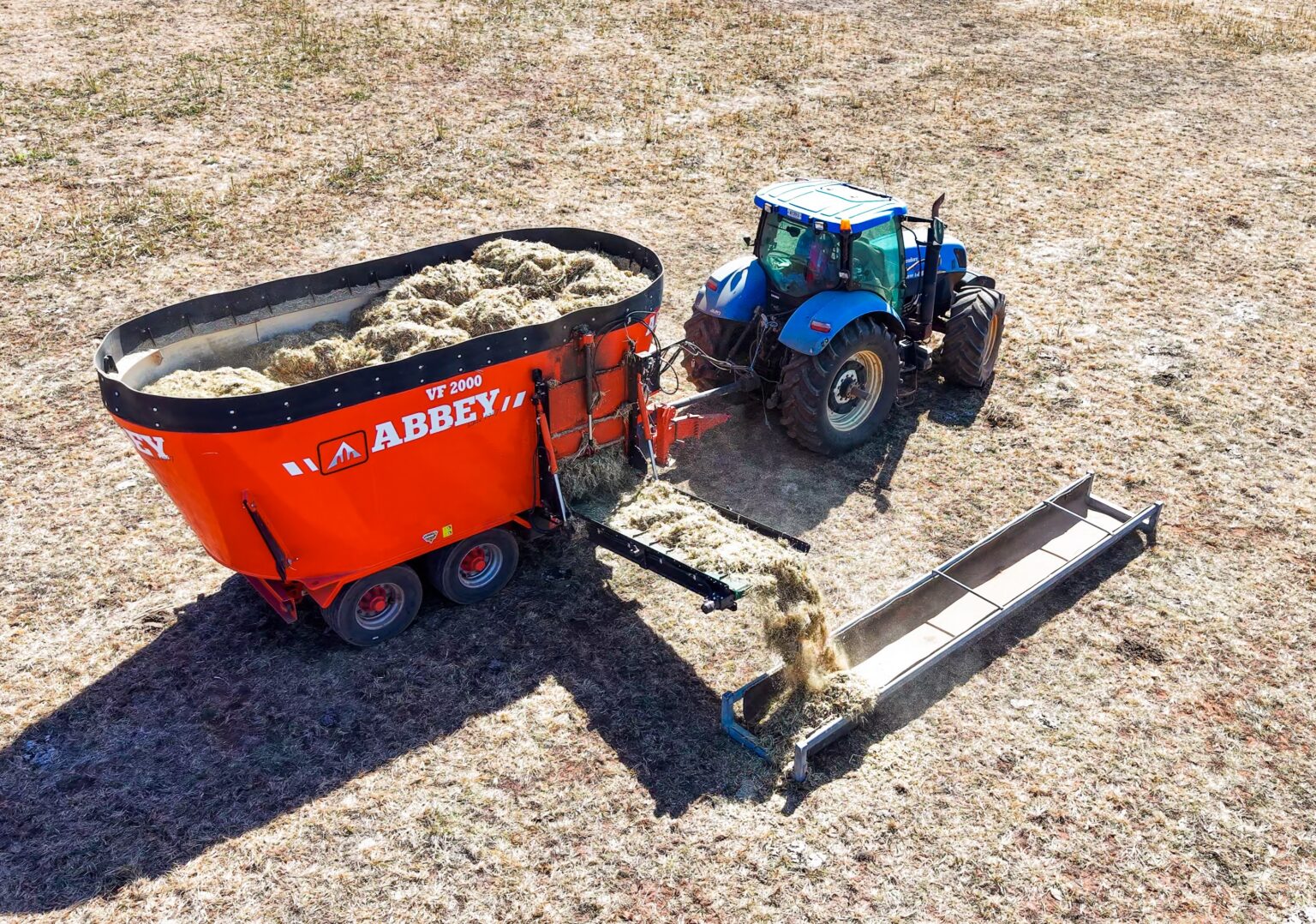Feeding out Abbey mixer wgaon